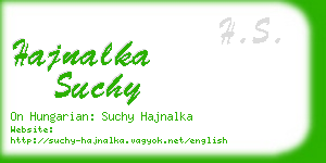 hajnalka suchy business card